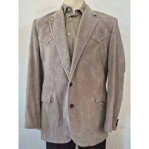 Sheplers Western 100% Cotton Corduroy Blazer With Elbow Patches Sz 44 Long